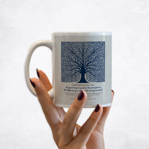 The Difference You Made Elaborate Square Tree Leadership Appreciation Coffee Mug M-1581