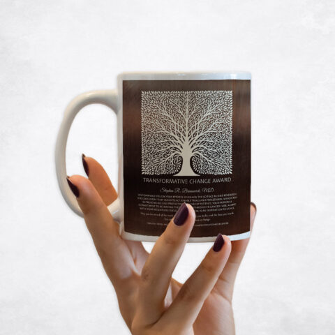 Transformative Change Elaborate Square Tree Bronze Medical Recognition Coffee Mug M-1582