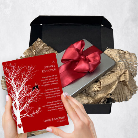 engagement Gift Delivery for couple, husband or wife January Birthstone Tree  Plaque TOY-1701