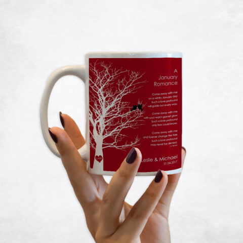 White Branchy Tree engagement Coffee Mug M-1701