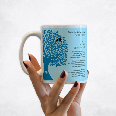 Blue Silhouette Tree engagement Coffee Mug M-1704