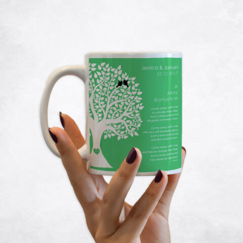 White Silhouette Tree engagement Coffee Mug M-1705