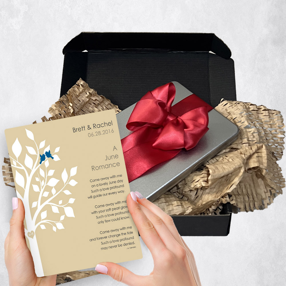 Personalized engagement gift delivery for couple