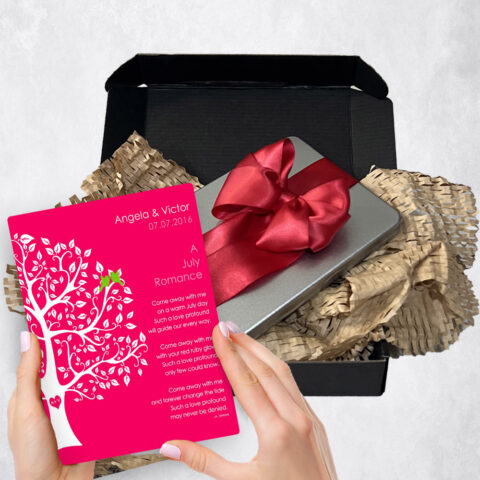 engagement Gift Delivery for couple, husband or wife July Birthstone Tree  Plaque TOY-1707