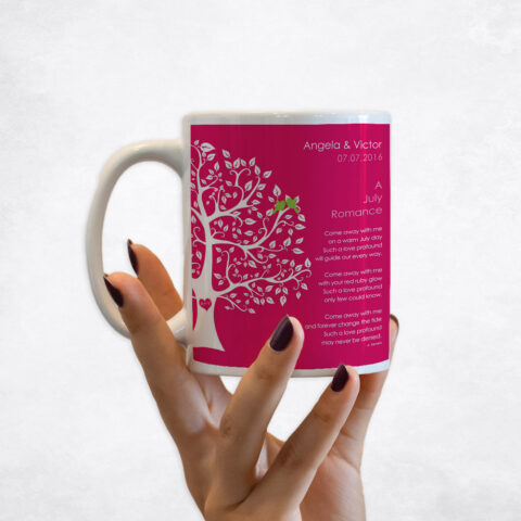 White Curly Tree engagement Coffee Mug M-1707