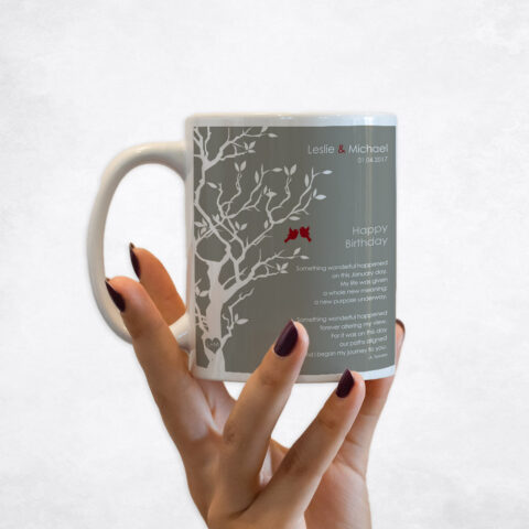 White Shedding Tree spouse birthday Coffee Mug M-1713