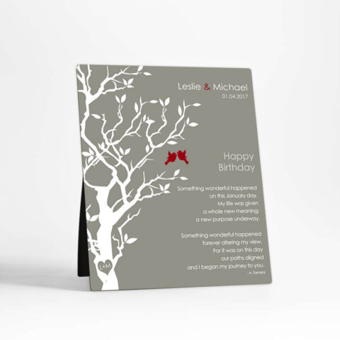 January Birthstone Tree spouse birthday  Desktop Plaque Gift for spouse D-1713