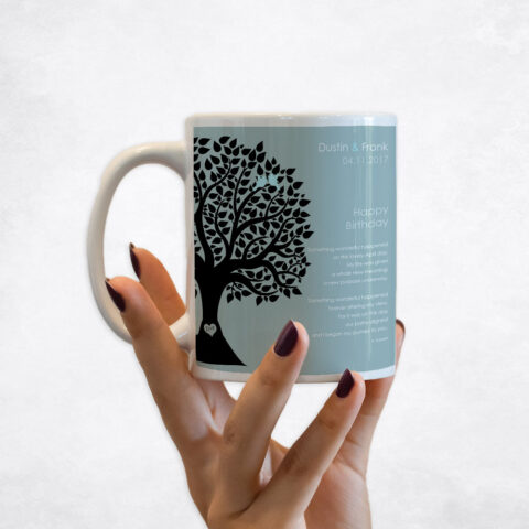 Black Silhouette Tree spouse birthday Coffee Mug M-1716