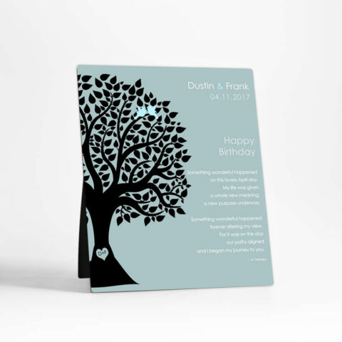 April Birthstone Tree spouse birthday  Desktop Plaque Gift for spouse D-1716