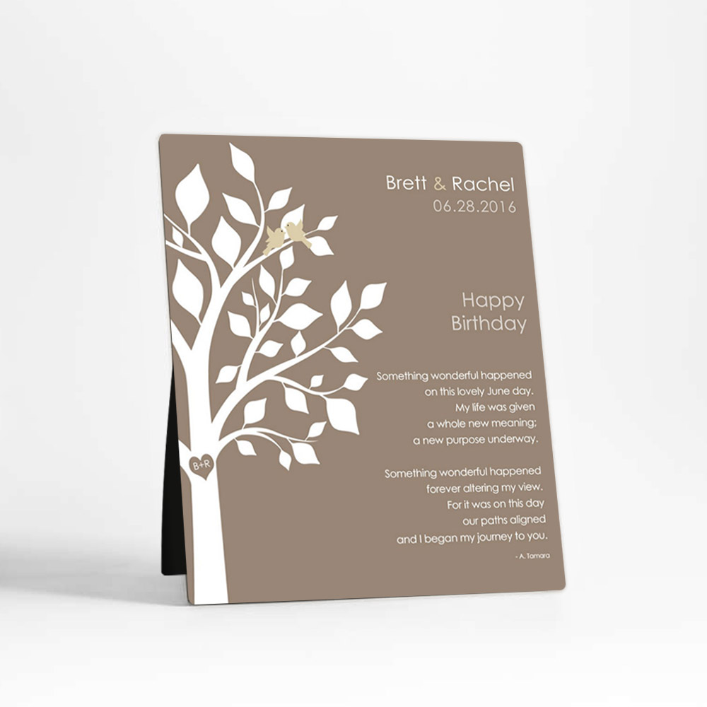 Single image of June Birthstone Tree spouse birthday  Desktop Plaque