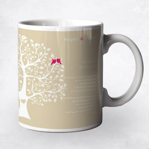 White Curly Tree spouse birthday Coffee Mug M-1719