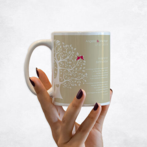 White Curly Tree spouse birthday Coffee Mug M-1719