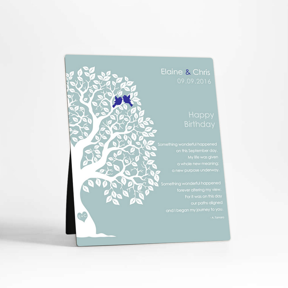 Single image of September Birthstone Tree spouse birthday  Desktop Plaque