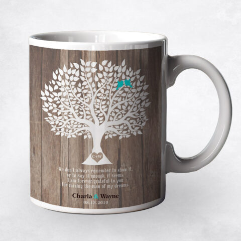 Why Silhouette Tree Wood wedding Coffee Mug M-1728