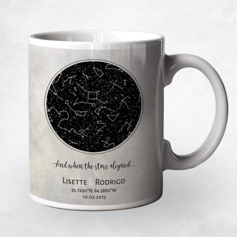 Black Star Map 10th anniversary Coffee Mug M-1734