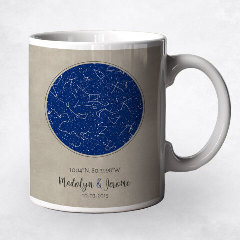 Blue Star Map 2nd anniversary Coffee Mug M-1736