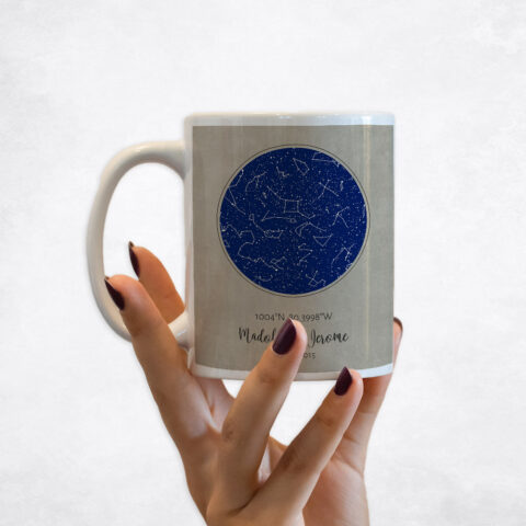 Blue Star Map 2nd anniversary Coffee Mug M-1736