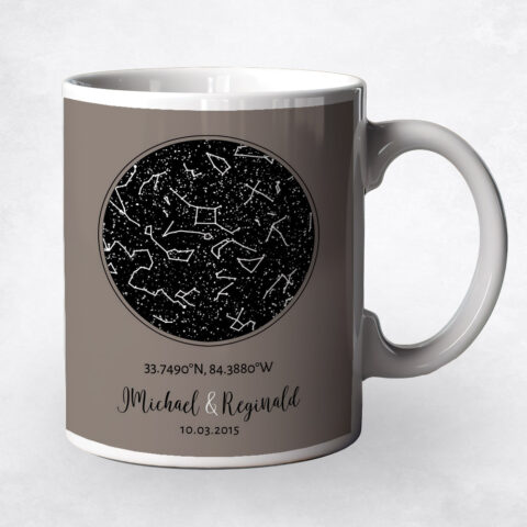 Black Star Map 9th anniversary Coffee Mug M-1738