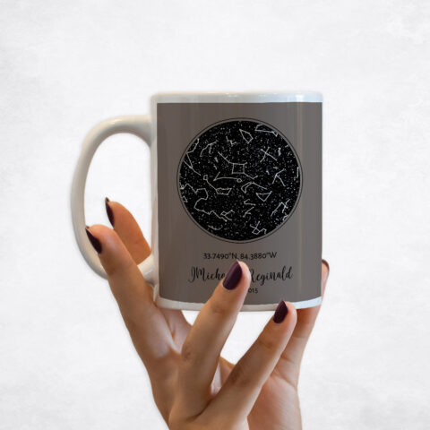 Black Star Map 9th anniversary Coffee Mug M-1738