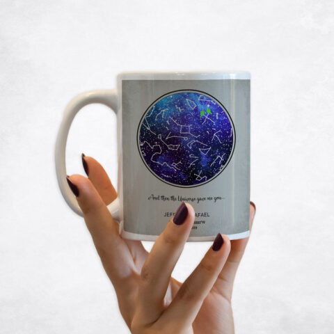 Indigo Star Map anniversary Coffee Mug M-1755