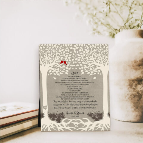 Two Trees anniversary  Desktop Plaque Gift for couple D-1766