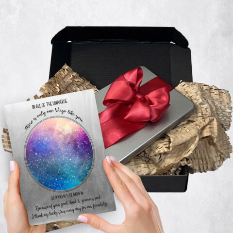 friendship Gift Delivery for friend Custom Star Map Night Sky Tin  Plaque TOY-1781