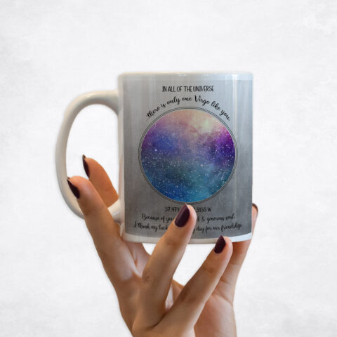 Multicolor Star Map Tin friendship Coffee Mug M-1781