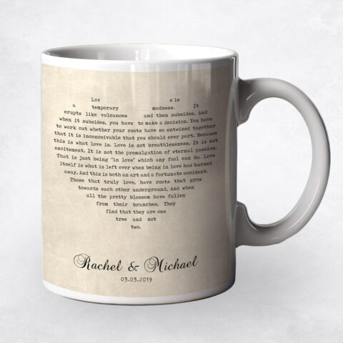 Song Lyrics in heart 1st anniversary Coffee Mug M-1783