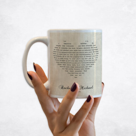 Song Lyrics in heart 1st anniversary Coffee Mug M-1783