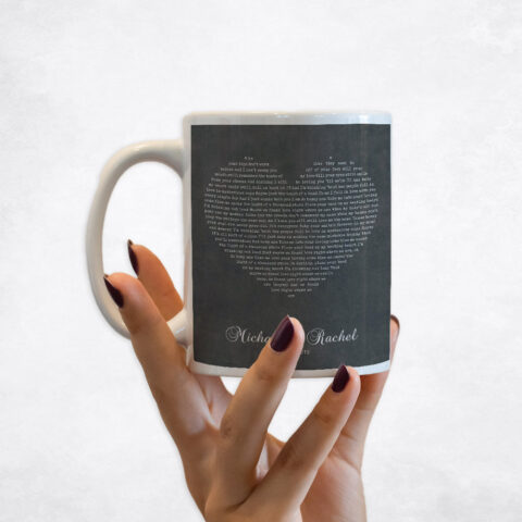 Song Lyrics in heart 2nd anniversary Coffee Mug M-1784