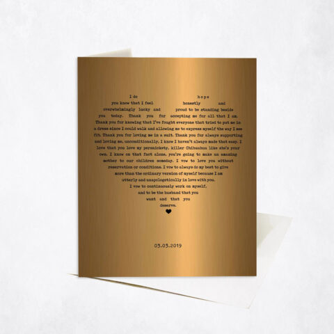 Our Song First Dance Lyrics Minimalist Heart Shape 21st anniversary Stationery Card-1790