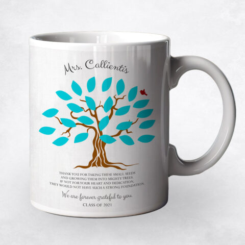 Turquoise Preschool Tree teacher appreciation Coffee Mug M-1795