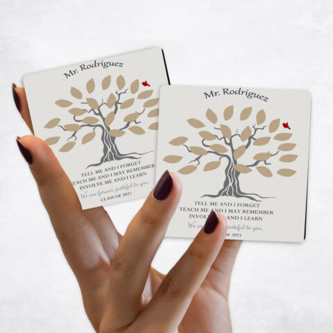 teacher appreciation Tan Preschool Tree Cotton Magnet Set MAG-1796