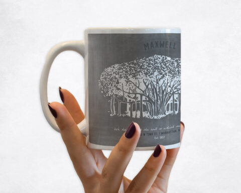 Small White Banyan Tree anniversary Coffee Mug M-1808