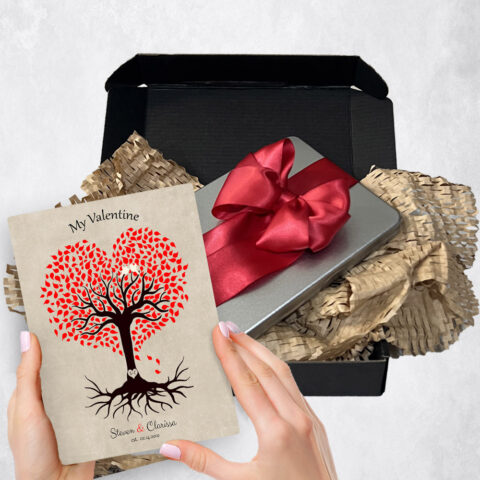 Valentine’s Day Gift Delivery for couple, husband or wife Heart Shape Rooted Tree  Plaque TOY-1815