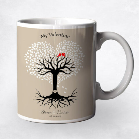 Heart Shape Tree Valentine’s Day Coffee Mug M-1816