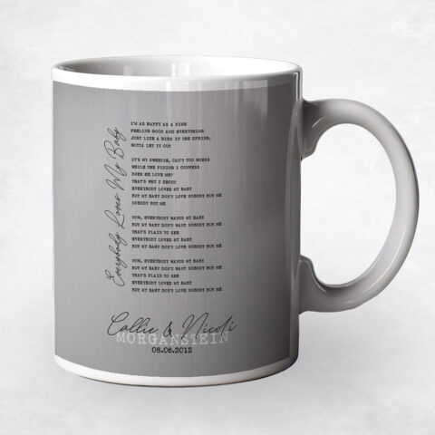 Wedding Song or First Dance Title Tin 10th anniversary Coffee Mug M-1829