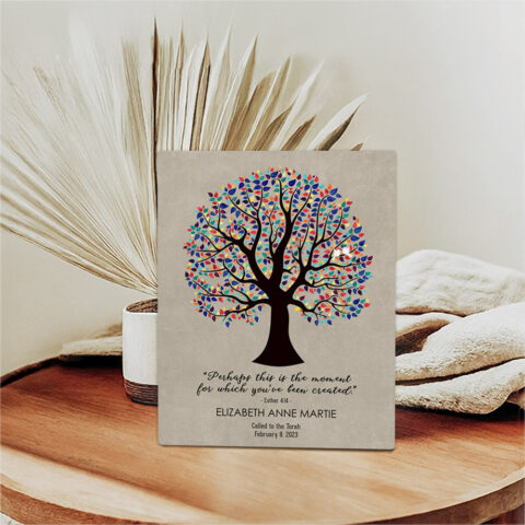 Decorative Tree Desktop Plaque First Communion Gift D-1833