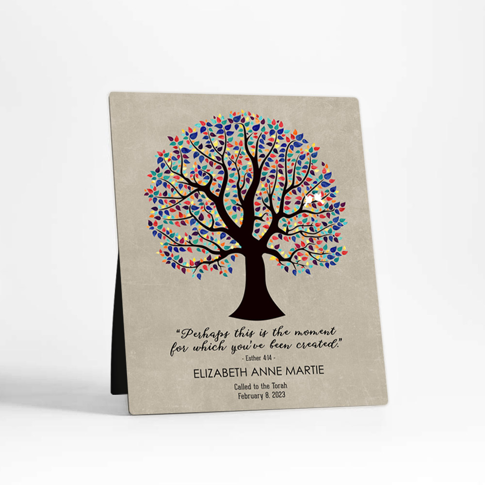 Single image of Decorative Tree Faith Milestones  Desktop Plaque