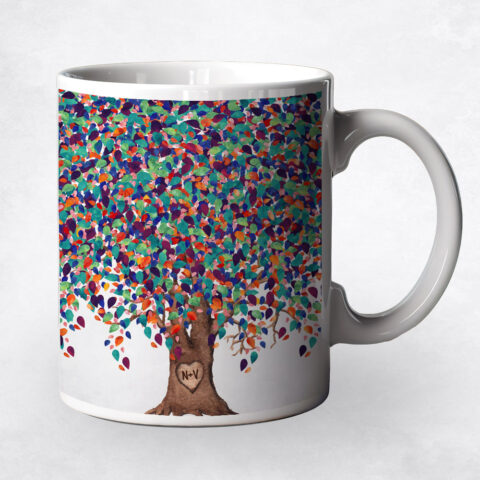 Colorful Willow Tree Closeup Farmhouse 9th anniversary Coffee Mug M-1835