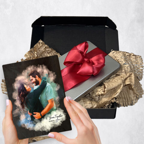 6th anniversary Gift Delivery for couple, husband or wife Photo Portrait Iron  Plaque TOY-1844