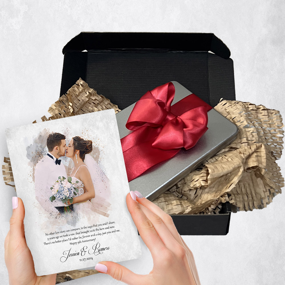 Personalized 9th anniversary gift delivery for couple