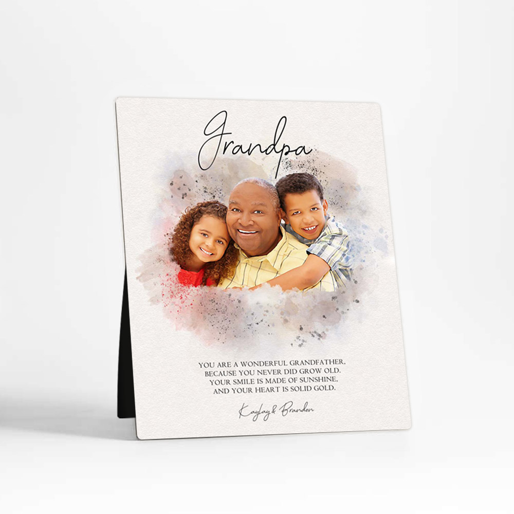 Single image of Photo Portrait family appreciation  Desktop Plaque