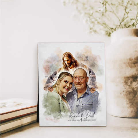 Photo Portrait Condolence Gift  Desktop Plaque Gift for Bereaved Loved On D-1856