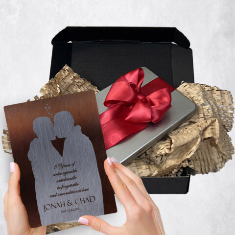 8th anniversary Gift Delivery for couple, husband or wife Photo Portrait Bronze  Plaque TOY-1862