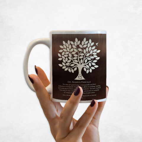 Silhouette Leafy Tree Bronze Leadership Appreciation Coffee Mug M-1866