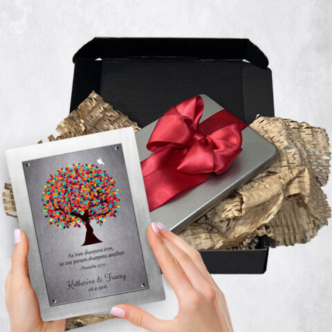 6th anniversary Gift Delivery for couple, husband or wife Spring Tree Iron  Plaque TOY-1902