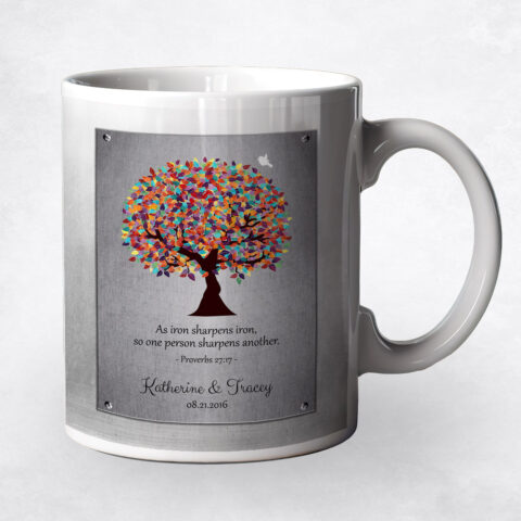 Colorful Spring Tree Iron 6th anniversary Coffee Mug M-1902