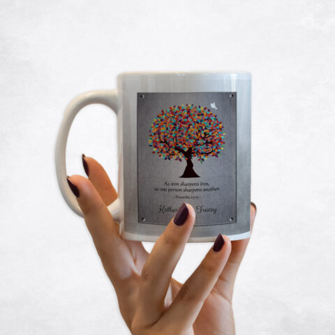 Colorful Spring Tree Iron 6th anniversary Coffee Mug M-1902