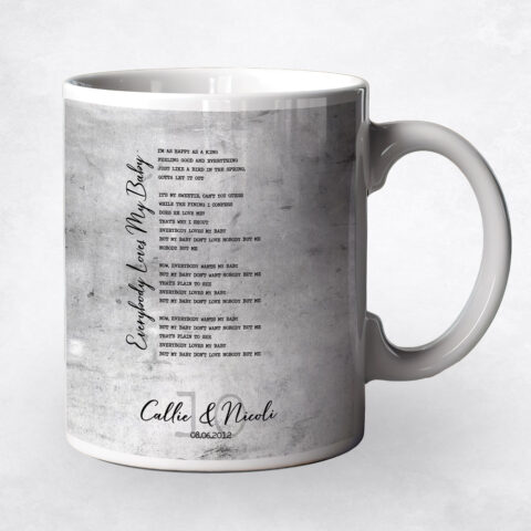 First Dance Song Title Year Number Tarnished Tin 10th anniversary Coffee Mug M-1906